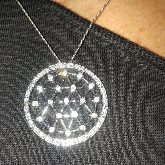 GENUINE TOPAZ CIRCULAR NECKLACE - Picture 4 of 5